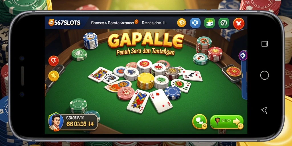 Gameplay seru dan menarik dari 567SLOTS dengan tema Gaple.
