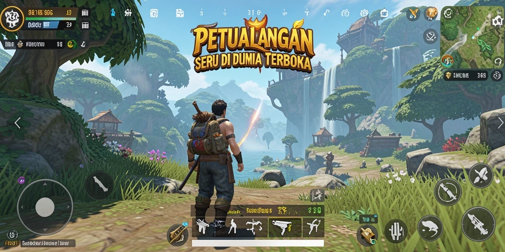 Tangkapan layar menampilkan gameplay seru di dunia terbuka 8G8G.