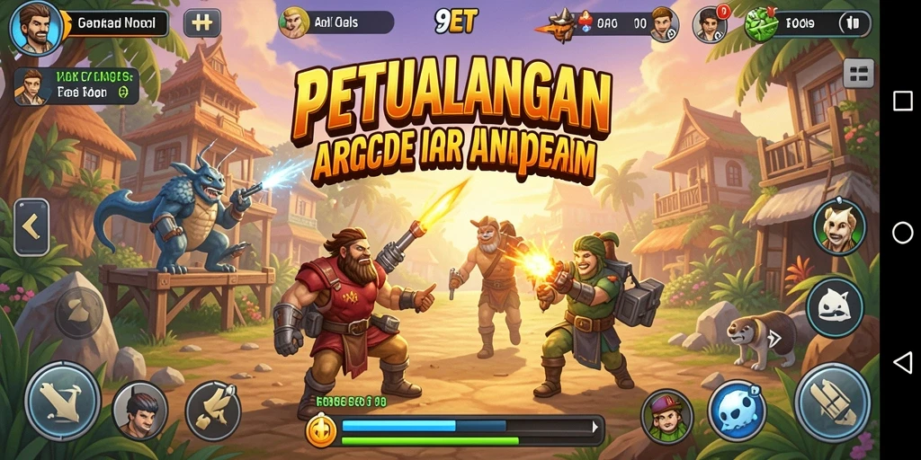 Tampilan gameplay menarik dari 9ET yang penuh aksi.