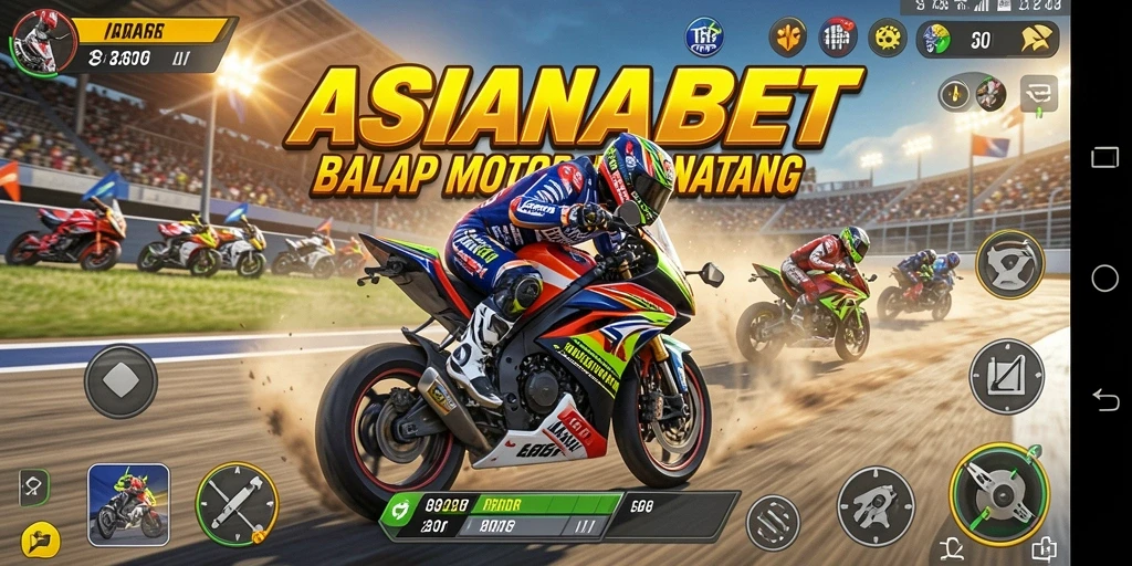 Gameplay seru ASIANABET yang menampilkan balapan motor yang mendebarkan.