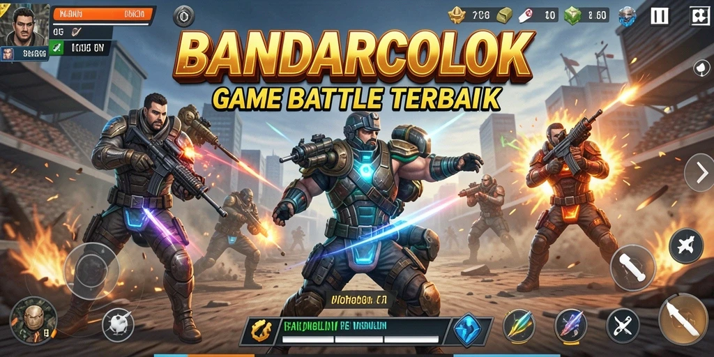 Screenshot gameplay BANDARCOLOK yang menampilkan aksi pertempuran seru.