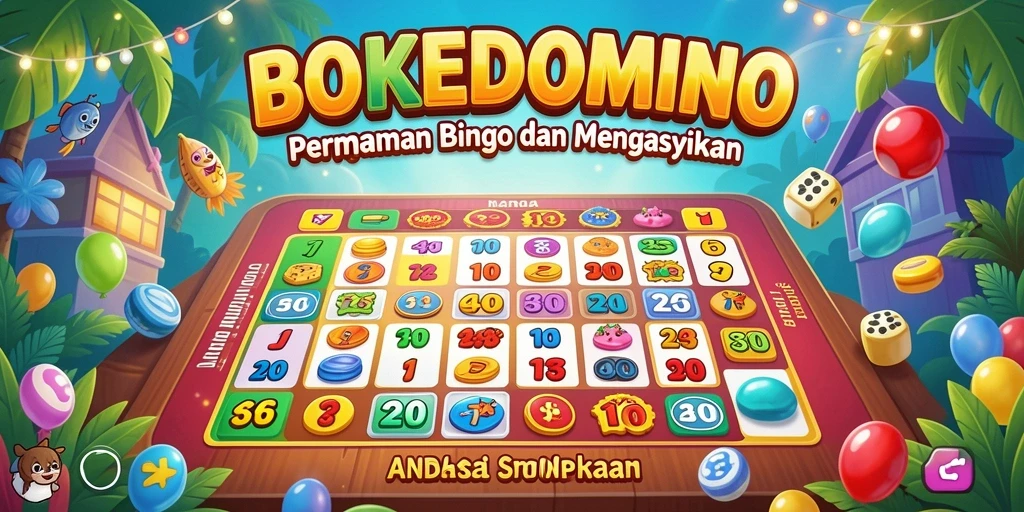 Tampilan gameplay seru dalam BOKEDOMINO yang menampilkan suasana Bingo.