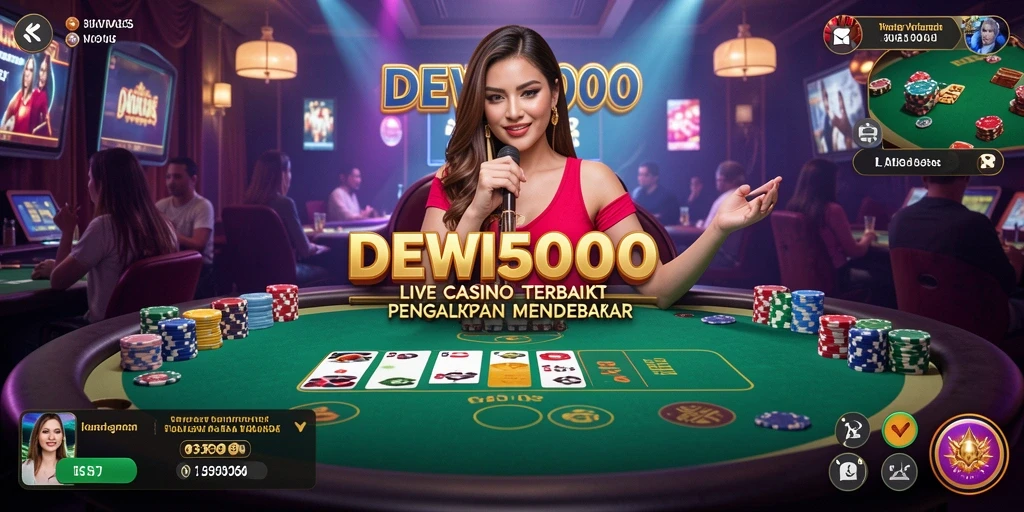Screenshot gameplay Live Casino yang mendebarkan dari DEWI5000.