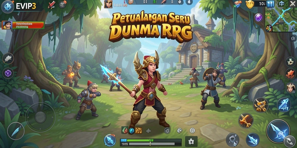 Tampilan gameplay seru di EVIP3 yang mengundang pertempuran epik.