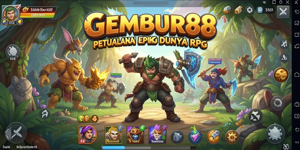 Tampilan gameplay seru dan mendebarkan dalam GEMBUR88.