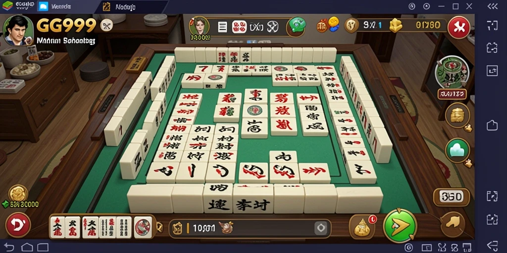 Screenshot utama GG999 menampilkan gameplay Mahjong yang menarik dan adiktif.