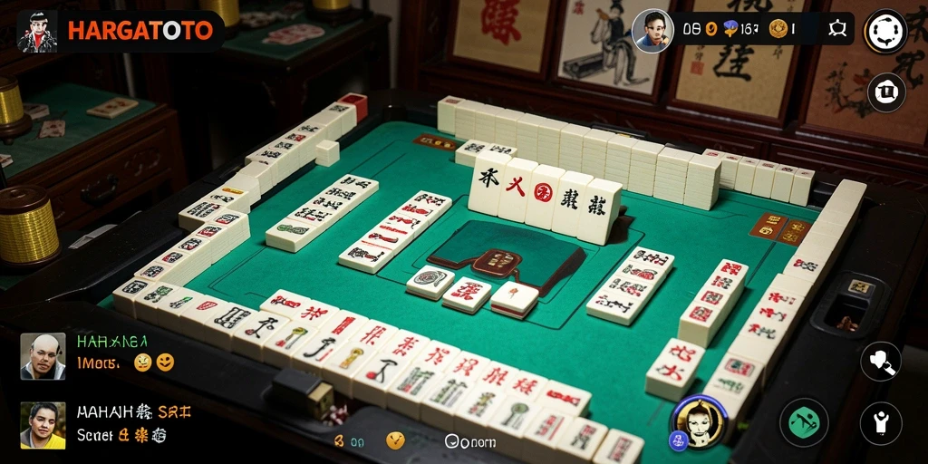 Screenshot gameplay HARGATOTO yang menunjukkan kerumitan Mahjong.