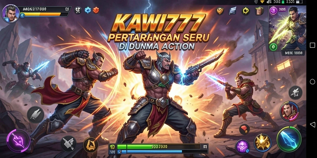 Screenshot gameplay KAWI777 yang menampilkan aksi pertarungan seru.