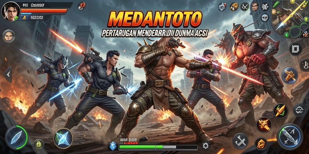 Tampilan seru dari gameplay MEDANTOTO yang mendebarkan.