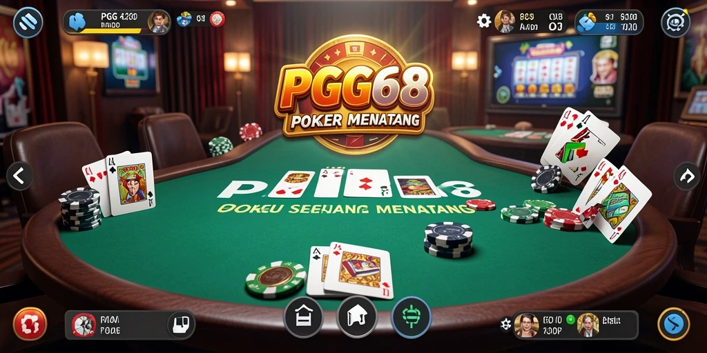Gambaran gameplay seru PGG68 saat permainan Poker berlangsung.