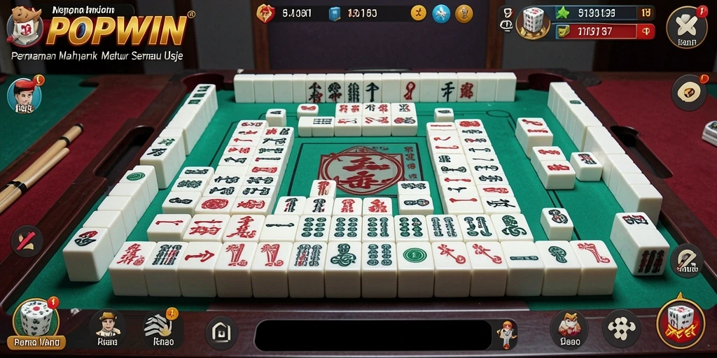 Screenshot gameplay menunjukkan aksi seru permainan Mahjong di POPWIN.