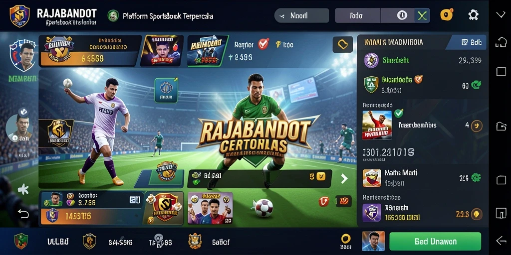 Tampilan gameplay menarik di aplikasi Sportsbook RAJABANDOT.