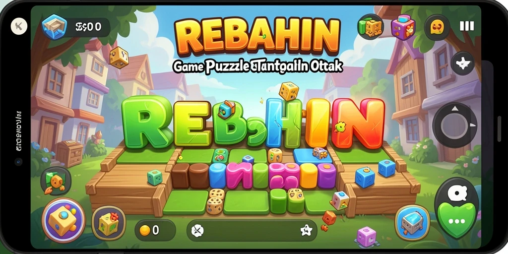 Tampilan gameplay REBAHIN dengan teka-teki yang menantang.