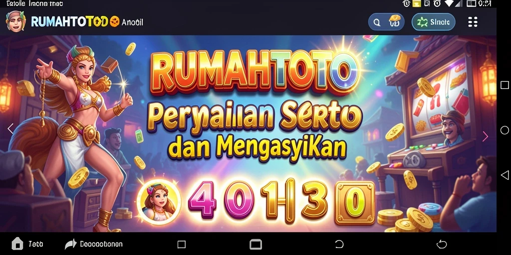 Tampilan gameplay RUMAHTOTO yang seru dan penuh warna.