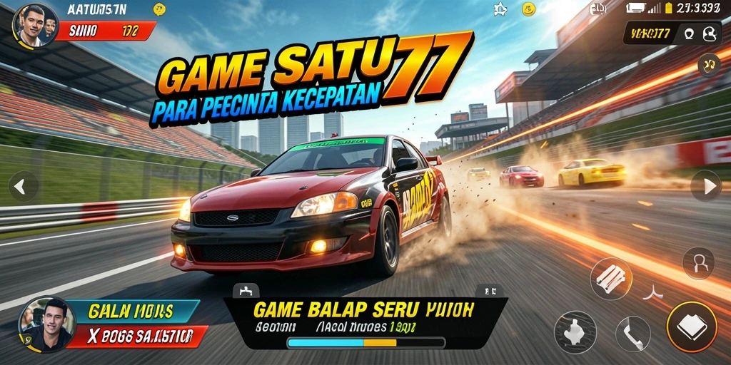 Tampilan gameplay balapan seru di SATU77 dengan grafik memukau.