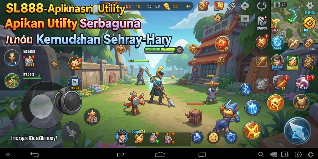 Tampilan utama SL888 dengan berbagai fitur Utility yang memudahkan pengguna.