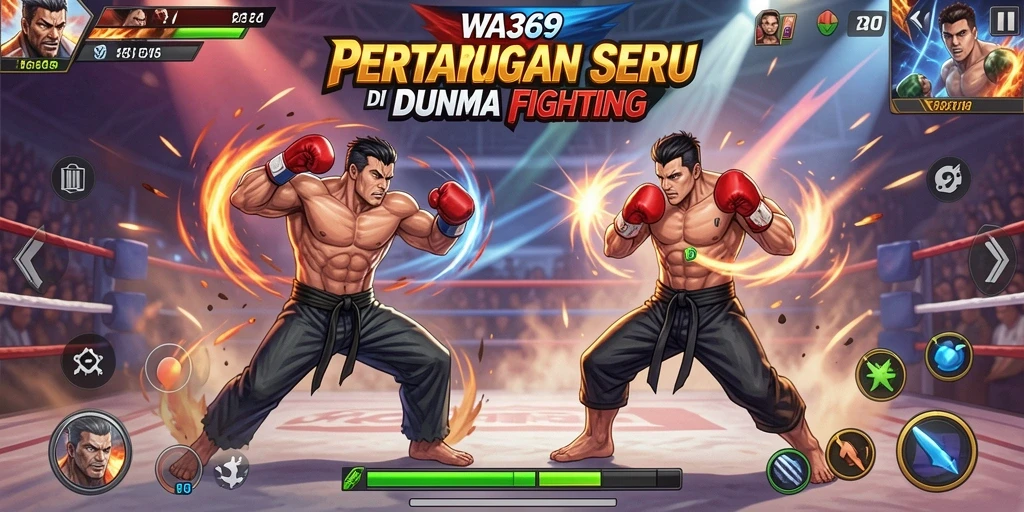 Tampilan layar pertarungan seru dalam game WA369.