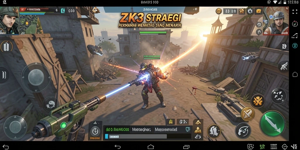 Gameplay menantang ZK3 dengan pertempuran strategis yang intens.